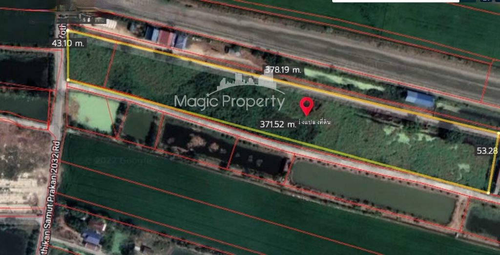 11 Rai Land For Sale on Yothathikan Samut Prakan 2032 Rd, Tambon Sisa Chorakhe Yai, Amphoe Bang Sao Thong, Chang Wat Samut Prakan 10540