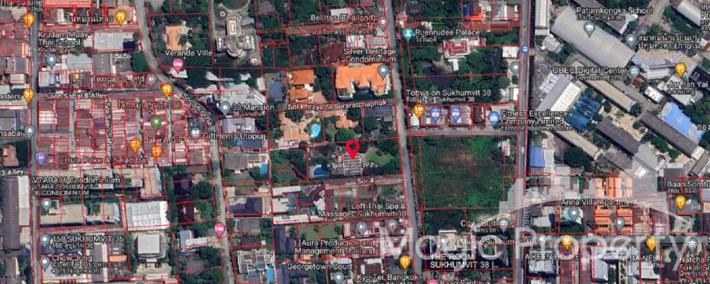 3 Rai 62 Sq.wah Land For Sale in Sukhumvit 38, Phra Khanong, Khlong Toei, Bangkok 10110. Near BTS Thonglor...